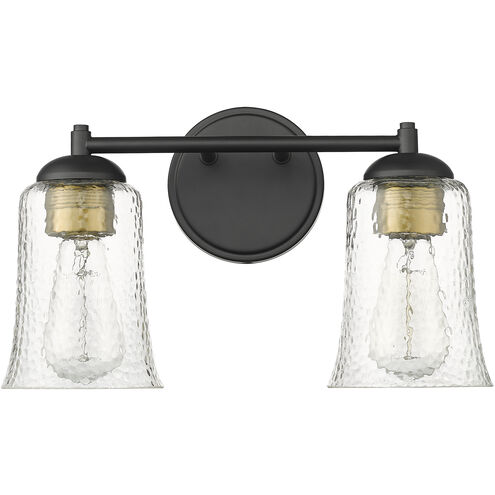Abilene 2 Light 15 inch Matte Black Vanity Light Wall Light